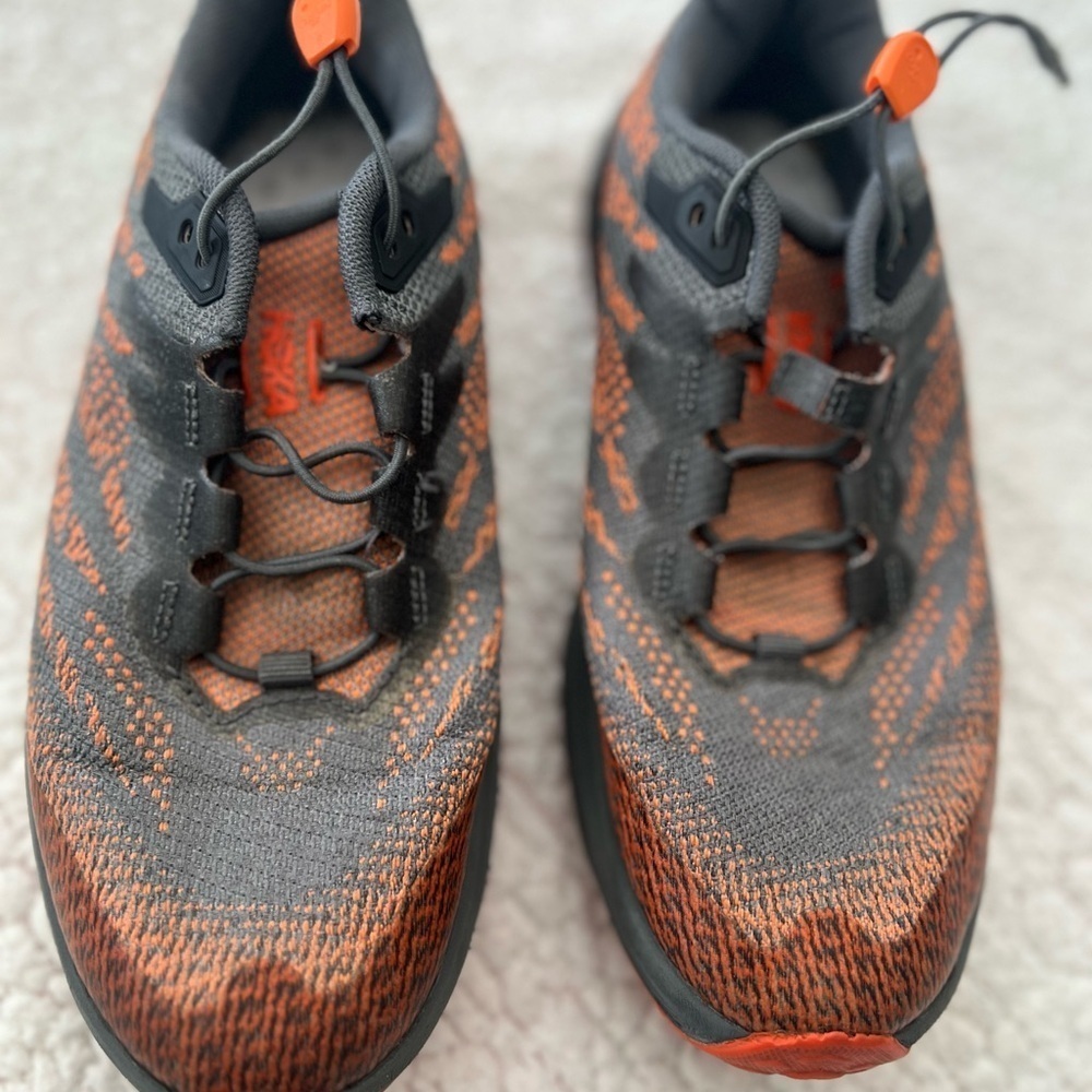 Hoka Athletic Shoes - Orange and Gray - Picture 13 of 16